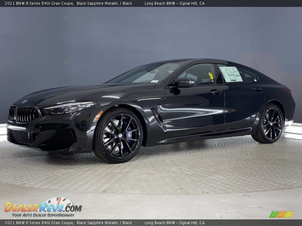2021 BMW 8 Series 840i Gran Coupe Black Sapphire Metallic / Black Photo #5