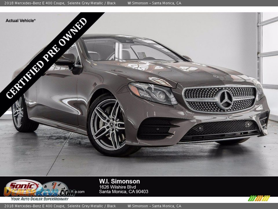 2018 Mercedes-Benz E 400 Coupe Selenite Grey Metallic / Black Photo #1