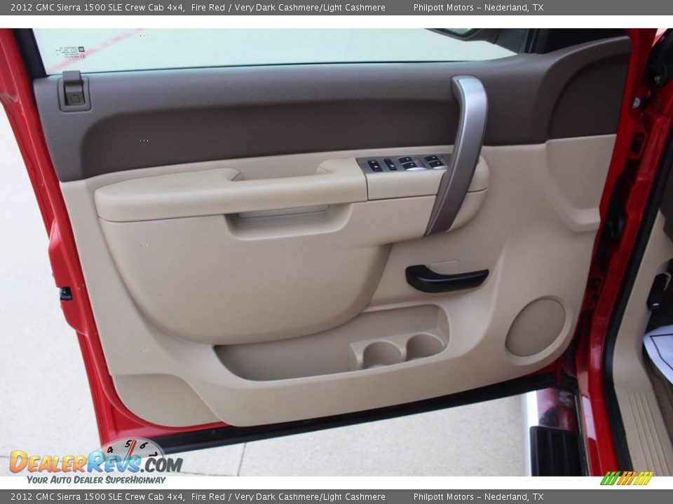 2012 GMC Sierra 1500 SLE Crew Cab 4x4 Fire Red / Very Dark Cashmere/Light Cashmere Photo #9