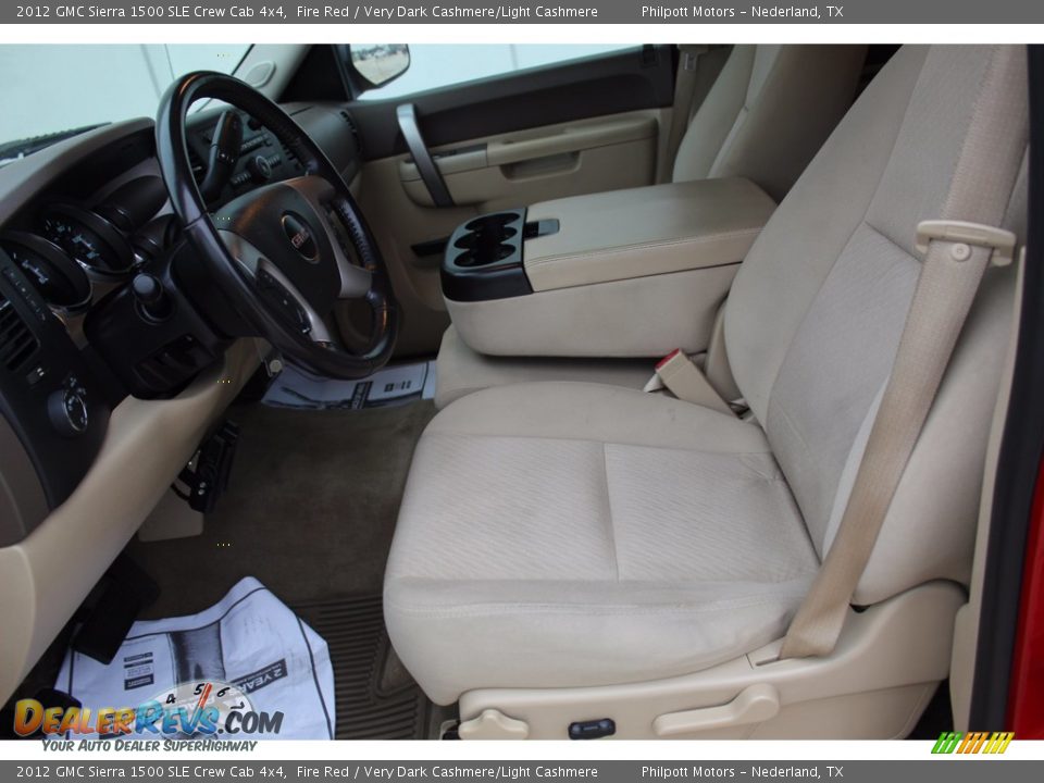 2012 GMC Sierra 1500 SLE Crew Cab 4x4 Fire Red / Very Dark Cashmere/Light Cashmere Photo #10