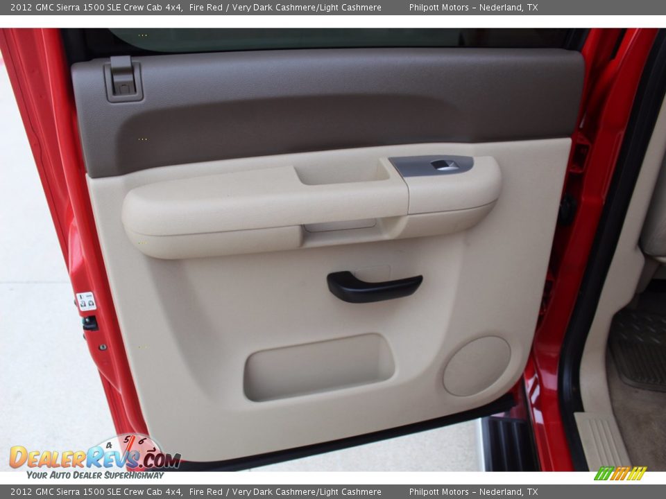 2012 GMC Sierra 1500 SLE Crew Cab 4x4 Fire Red / Very Dark Cashmere/Light Cashmere Photo #17