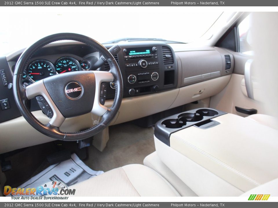 2012 GMC Sierra 1500 SLE Crew Cab 4x4 Fire Red / Very Dark Cashmere/Light Cashmere Photo #19