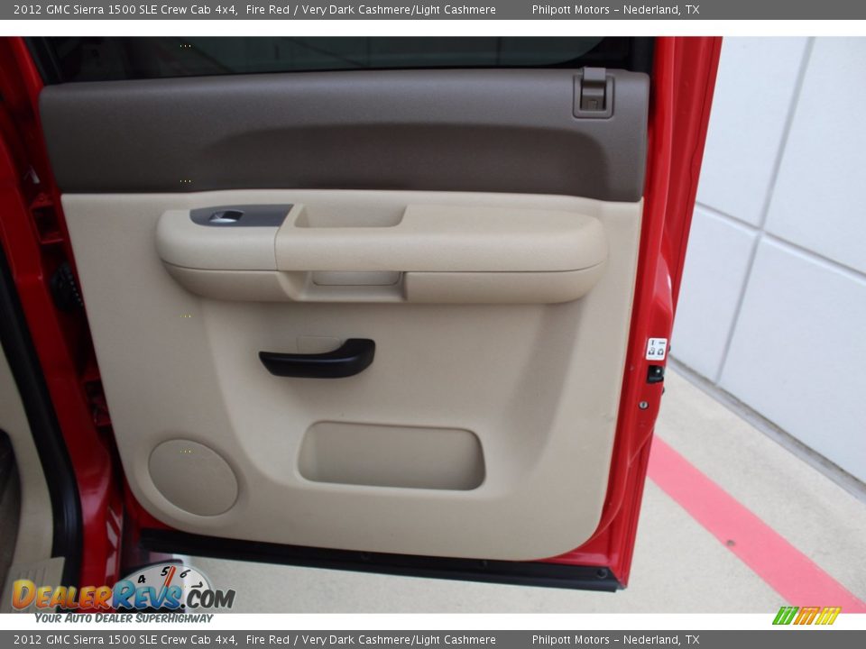 2012 GMC Sierra 1500 SLE Crew Cab 4x4 Fire Red / Very Dark Cashmere/Light Cashmere Photo #21
