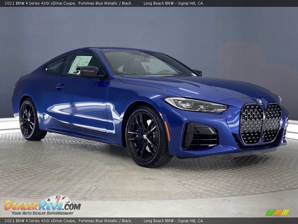 2021 BMW 4 Series 430i xDrive Coupe Portimao Blue Metallic / Black Photo #1