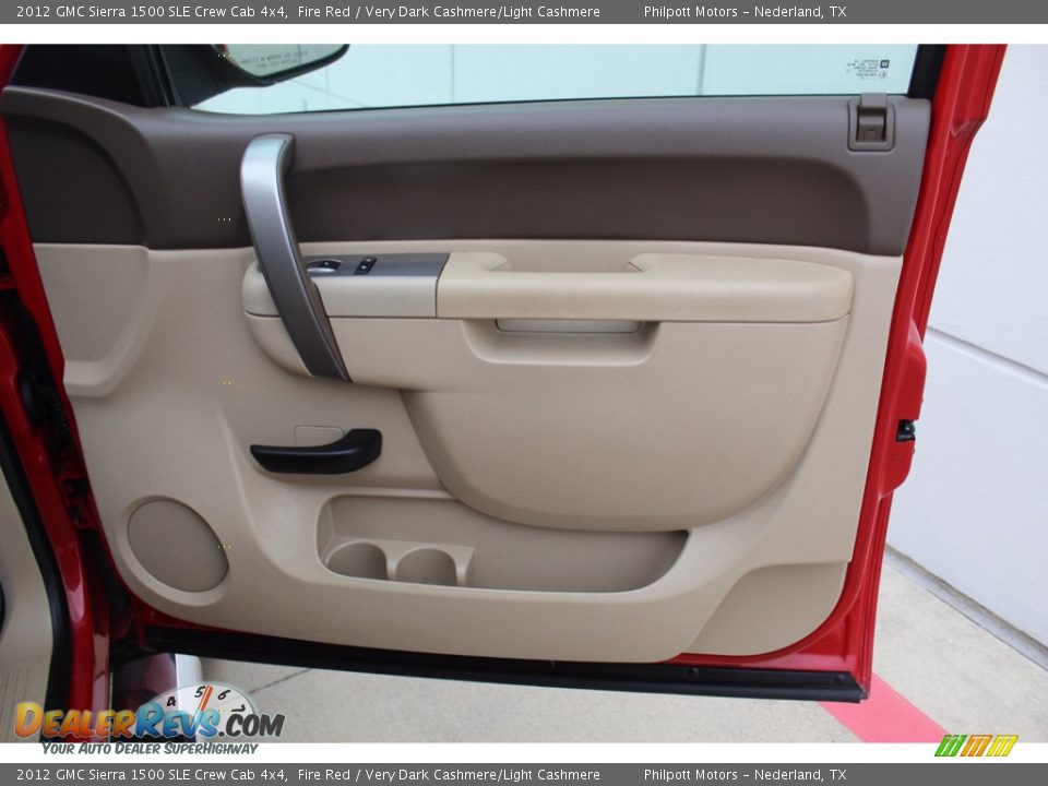 2012 GMC Sierra 1500 SLE Crew Cab 4x4 Fire Red / Very Dark Cashmere/Light Cashmere Photo #23