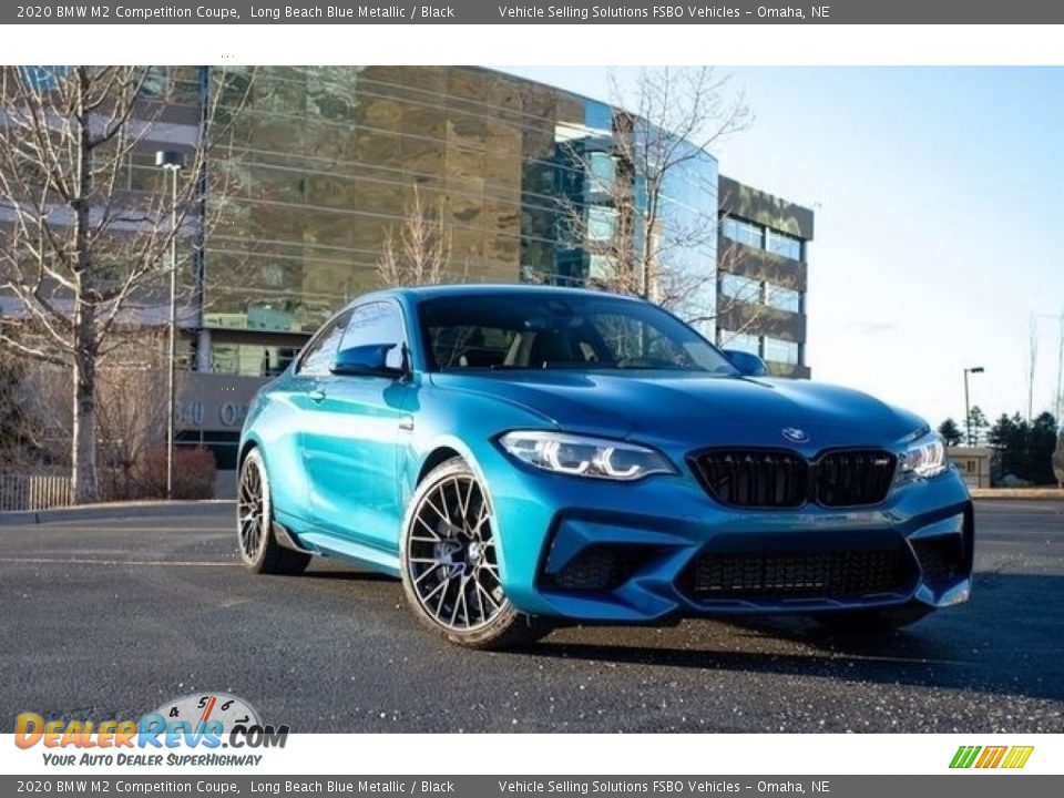 2020 BMW M2 Competition Coupe Long Beach Blue Metallic / Black Photo #14