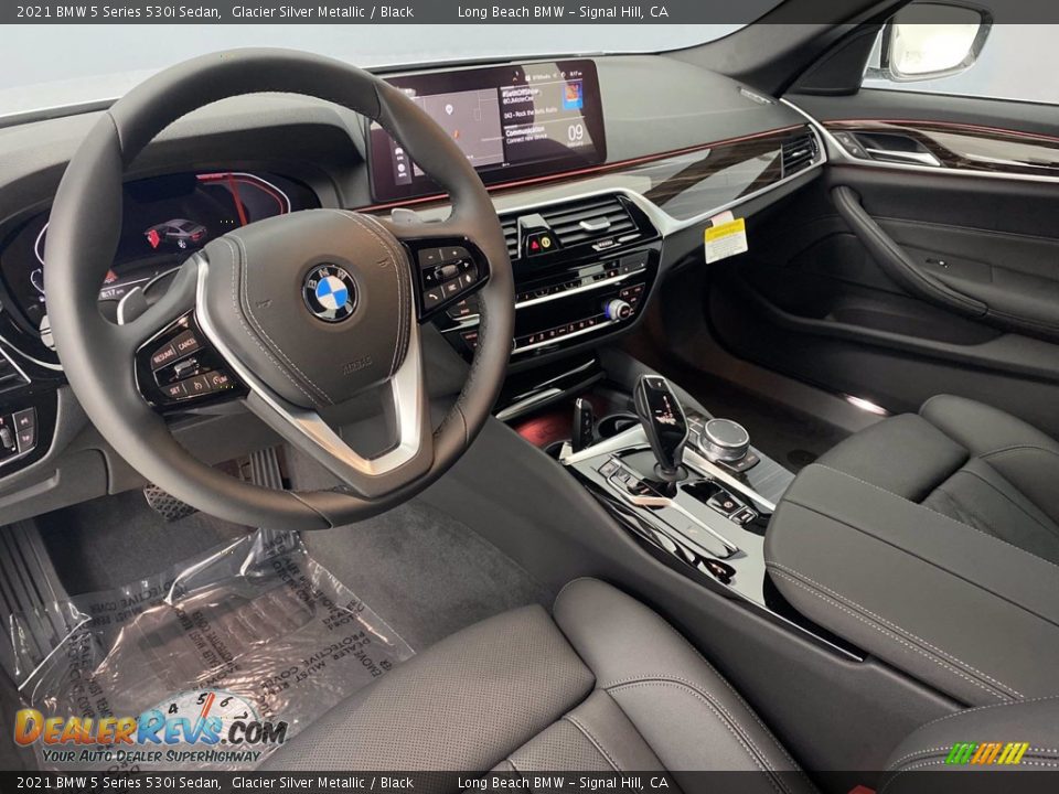 2021 BMW 5 Series 530i Sedan Glacier Silver Metallic / Black Photo #3