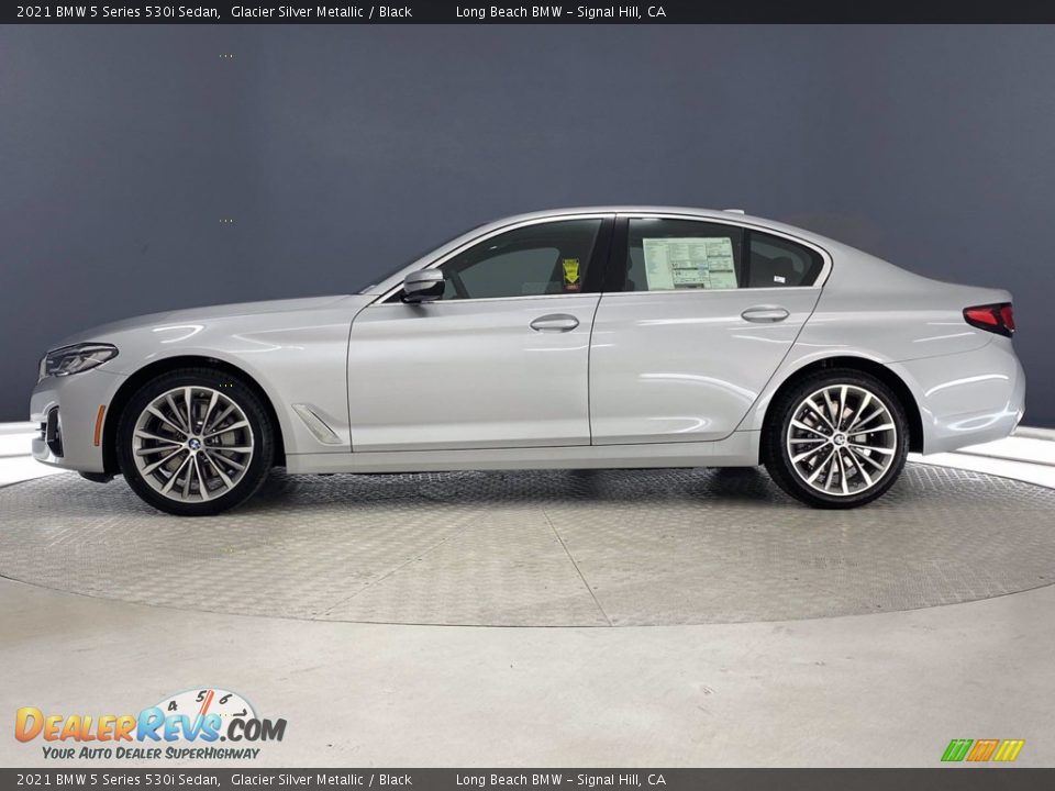 2021 BMW 5 Series 530i Sedan Glacier Silver Metallic / Black Photo #8