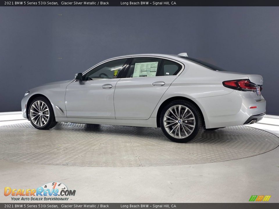 2021 BMW 5 Series 530i Sedan Glacier Silver Metallic / Black Photo #9