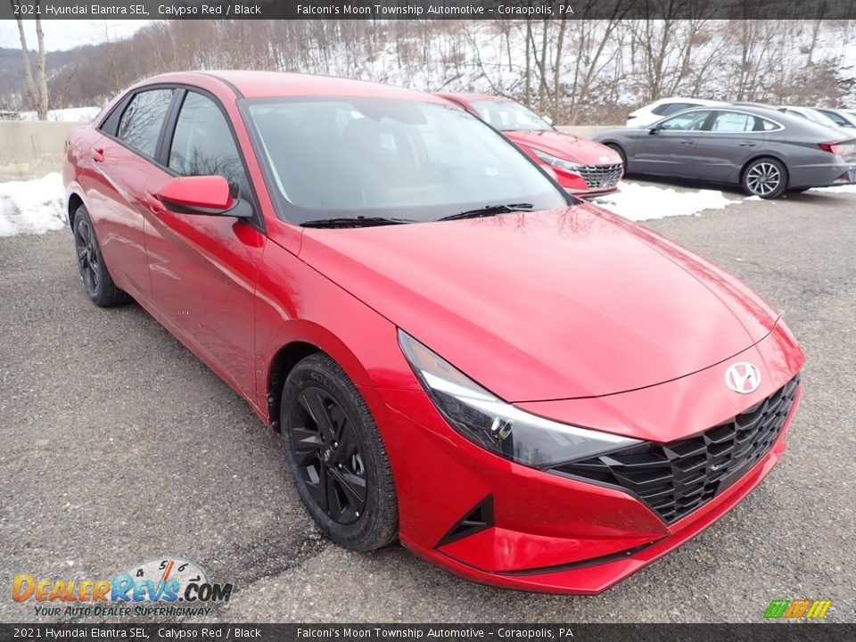 2021 Hyundai Elantra SEL Calypso Red / Black Photo #3