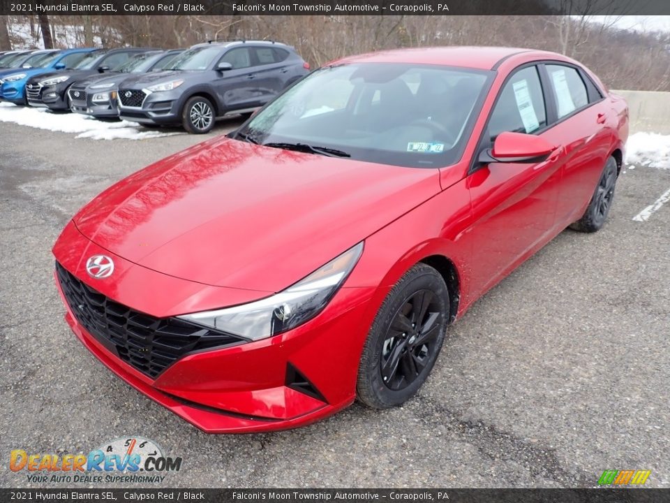 2021 Hyundai Elantra SEL Calypso Red / Black Photo #5