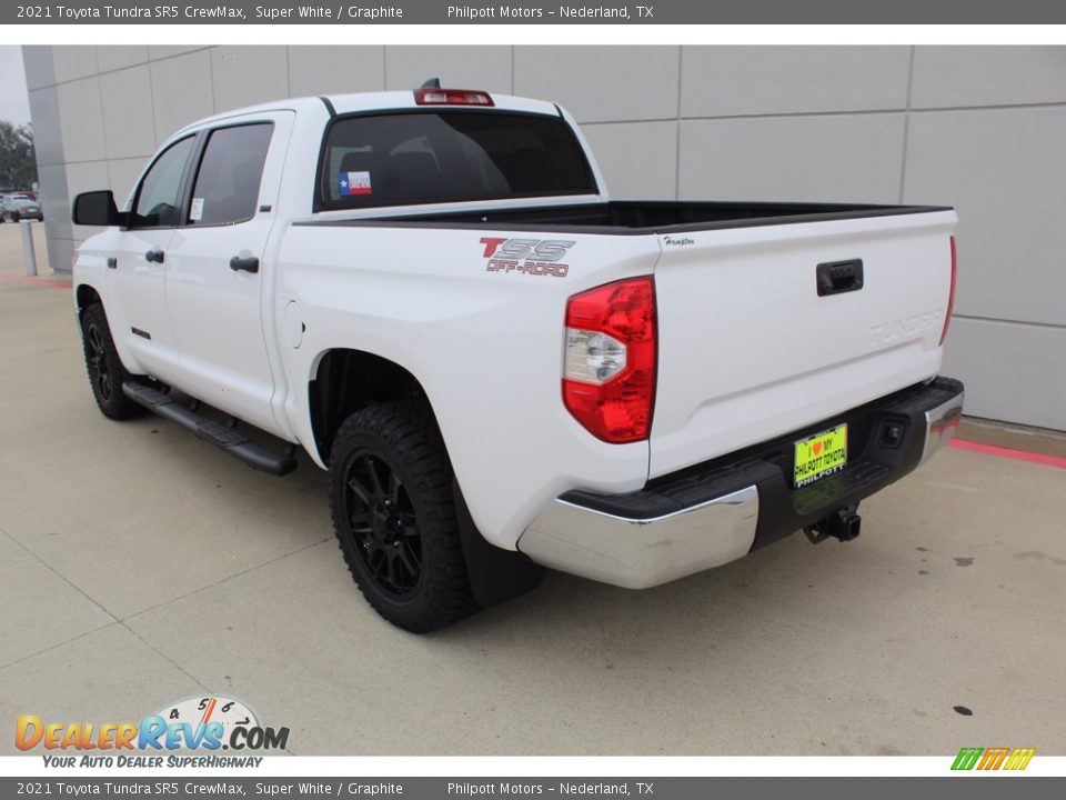 2021 Toyota Tundra SR5 CrewMax Super White / Graphite Photo #6