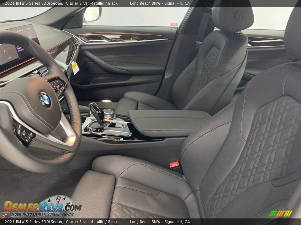 2021 BMW 5 Series 530i Sedan Glacier Silver Metallic / Black Photo #17