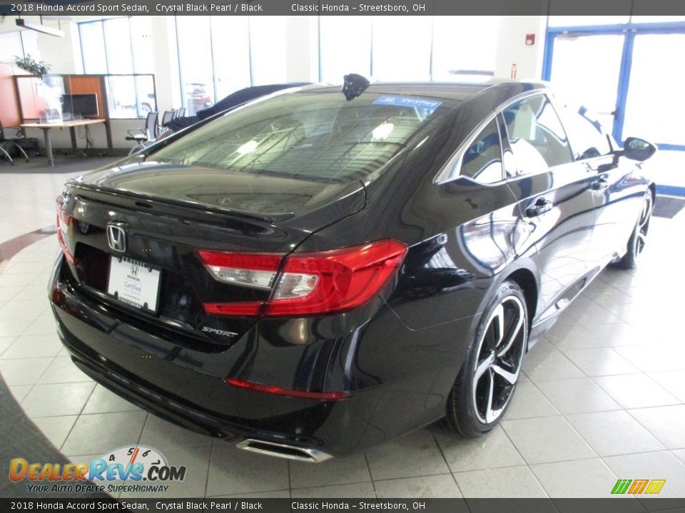 2018 Honda Accord Sport Sedan Crystal Black Pearl / Black Photo #7