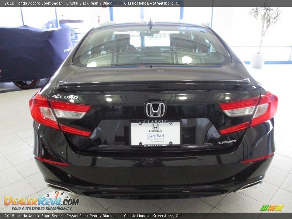 2018 Honda Accord Sport Sedan Crystal Black Pearl / Black Photo #8