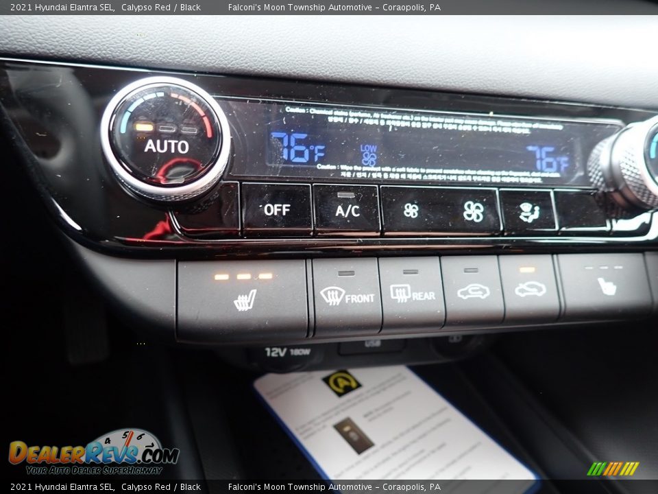 2021 Hyundai Elantra SEL Calypso Red / Black Photo #14