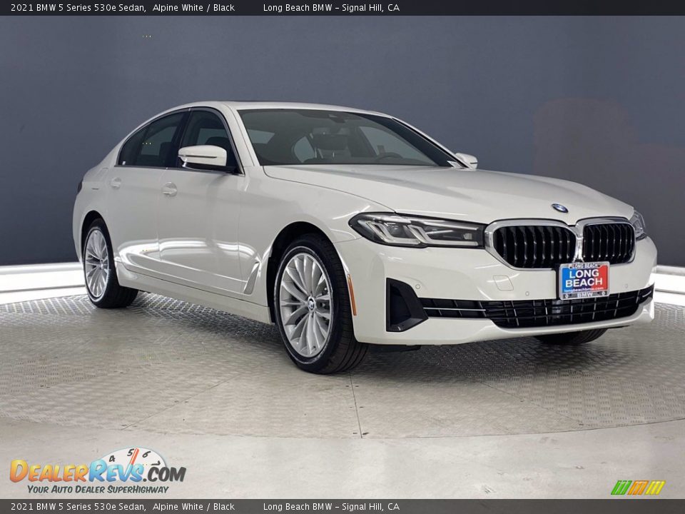 2021 BMW 5 Series 530e Sedan Alpine White / Black Photo #2