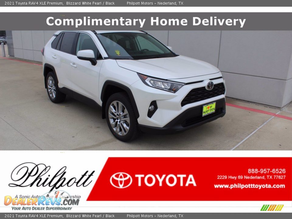2021 Toyota RAV4 XLE Premium Blizzard White Pearl / Black Photo #1