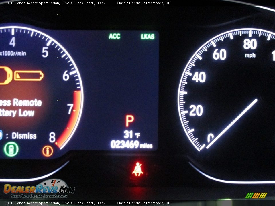 2018 Honda Accord Sport Sedan Crystal Black Pearl / Black Photo #32