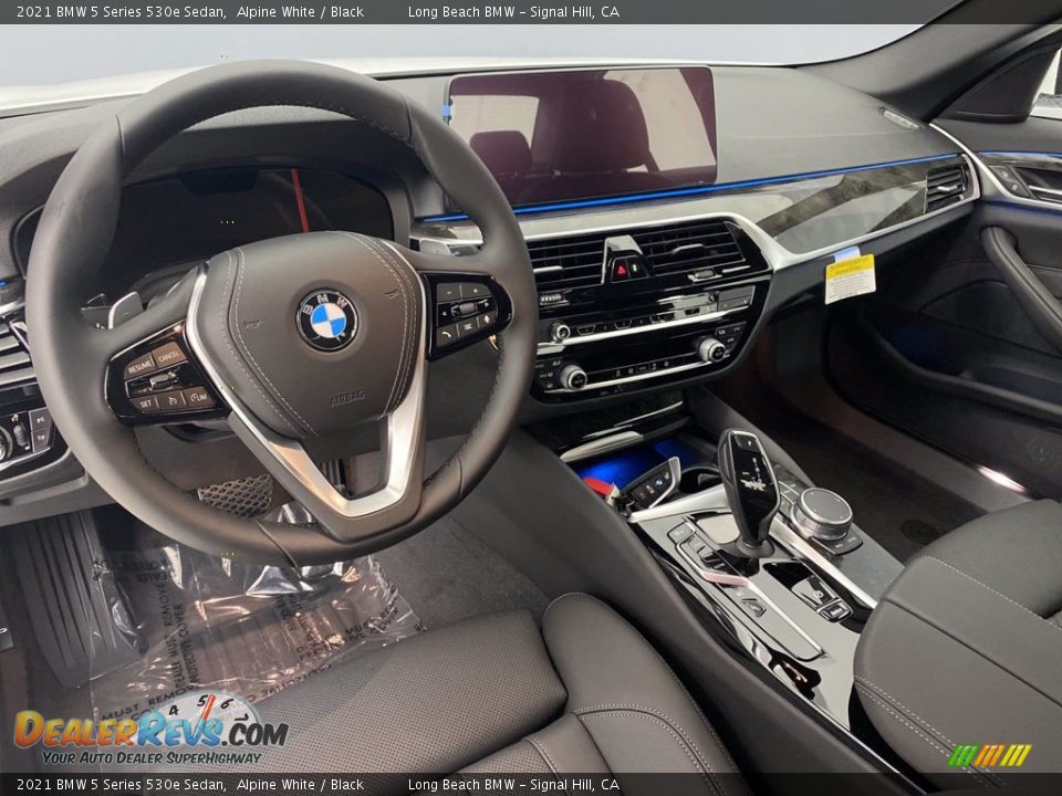 2021 BMW 5 Series 530e Sedan Alpine White / Black Photo #15