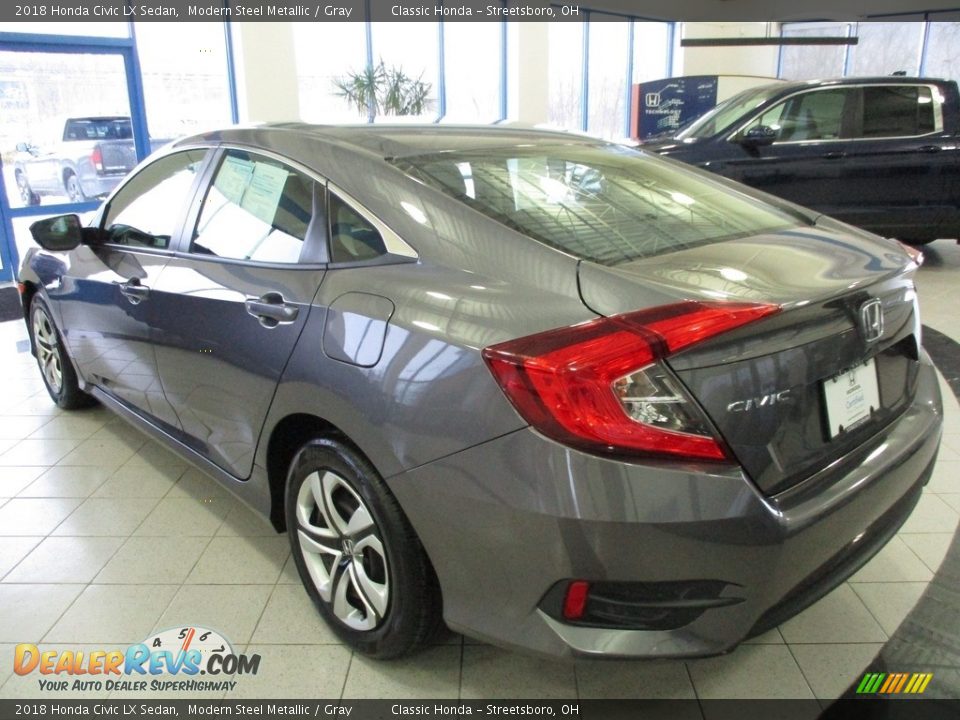 2018 Honda Civic LX Sedan Modern Steel Metallic / Gray Photo #9