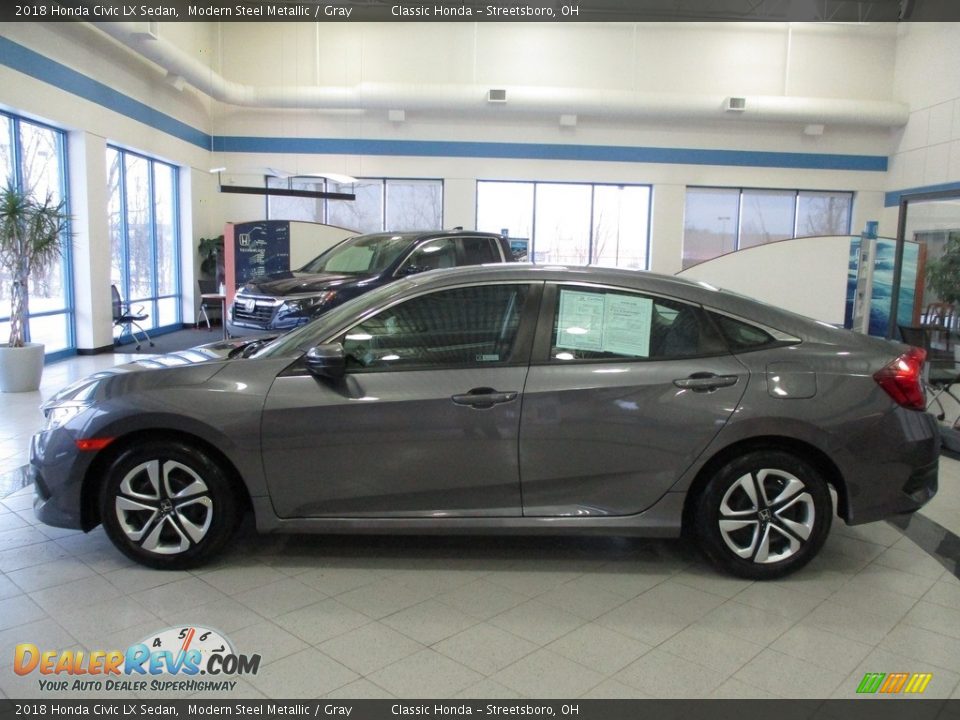 2018 Honda Civic LX Sedan Modern Steel Metallic / Gray Photo #10