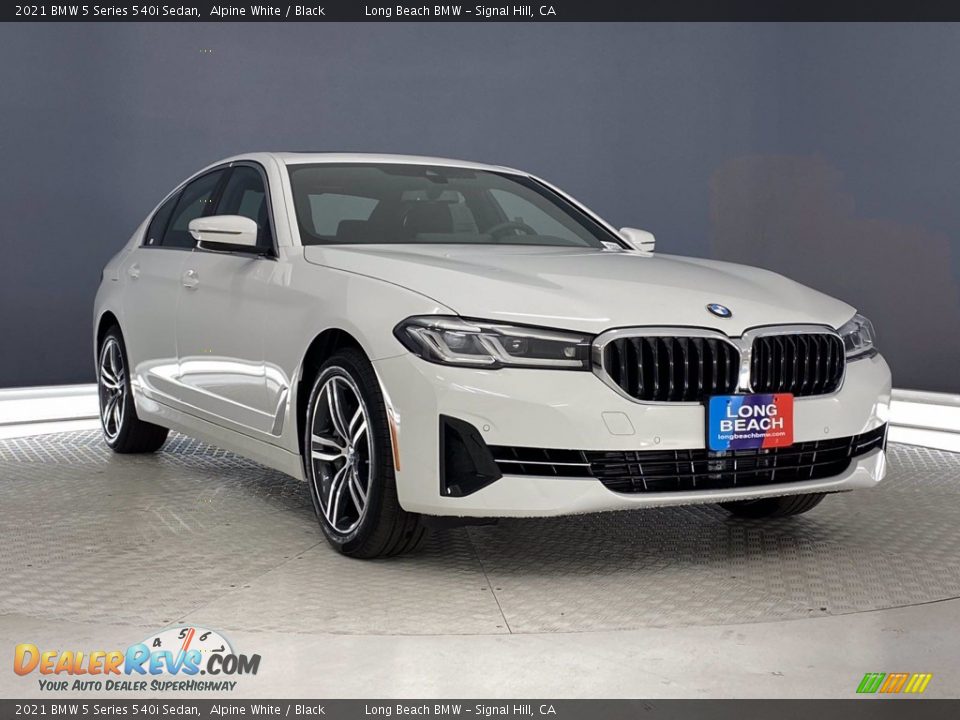 2021 BMW 5 Series 540i Sedan Alpine White / Black Photo #2