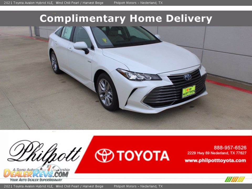 2021 Toyota Avalon Hybrid XLE Wind Chill Pearl / Harvest Beige Photo #1