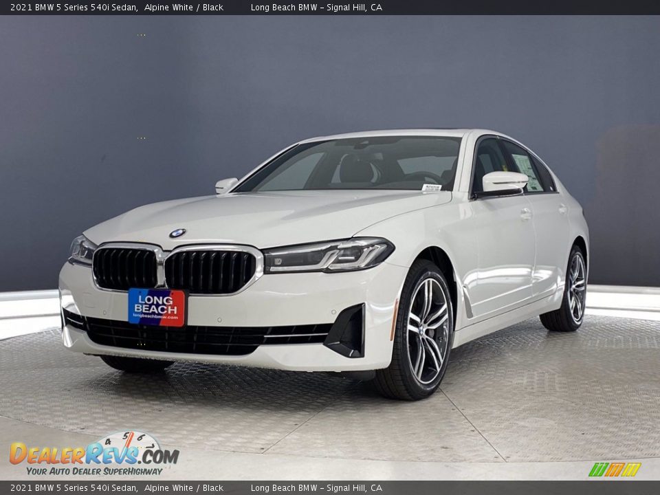 2021 BMW 5 Series 540i Sedan Alpine White / Black Photo #4