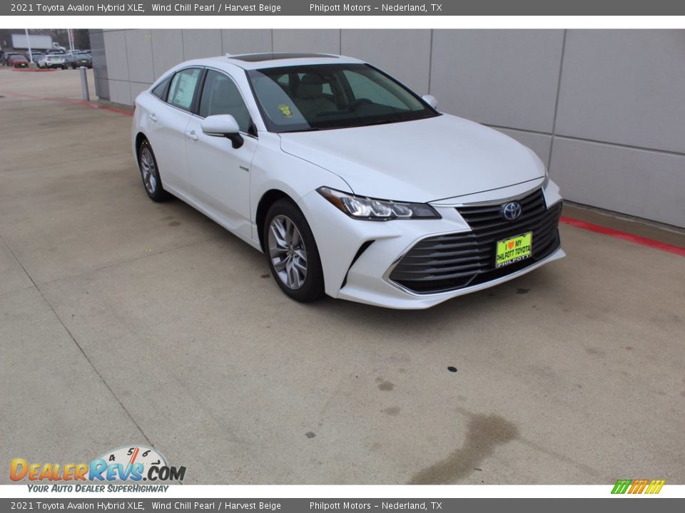 2021 Toyota Avalon Hybrid XLE Wind Chill Pearl / Harvest Beige Photo #2