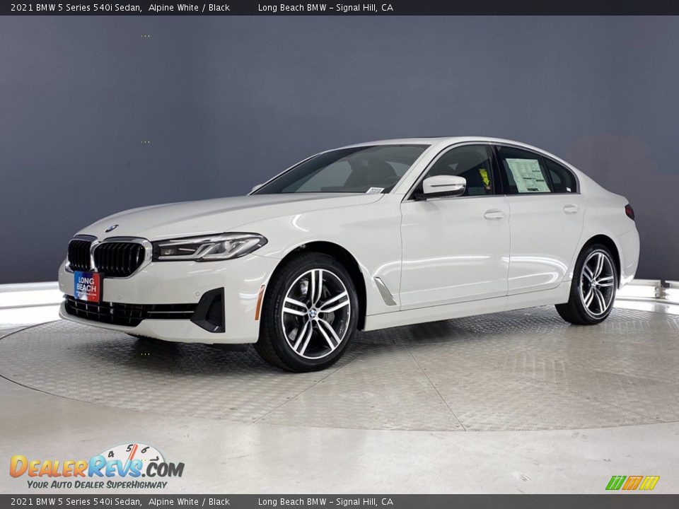 2021 BMW 5 Series 540i Sedan Alpine White / Black Photo #5