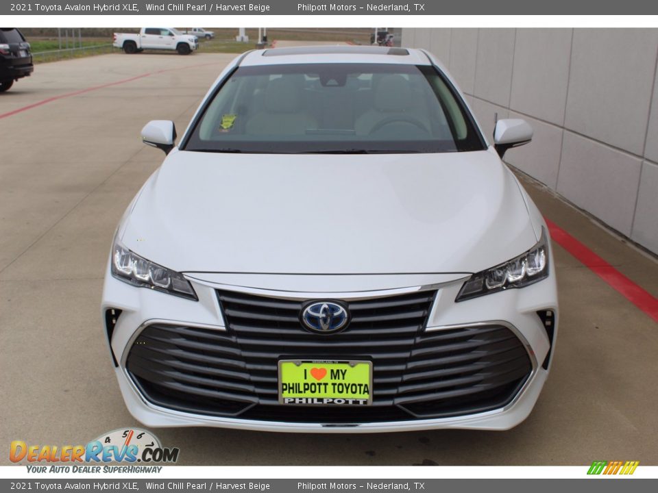 2021 Toyota Avalon Hybrid XLE Wind Chill Pearl / Harvest Beige Photo #3