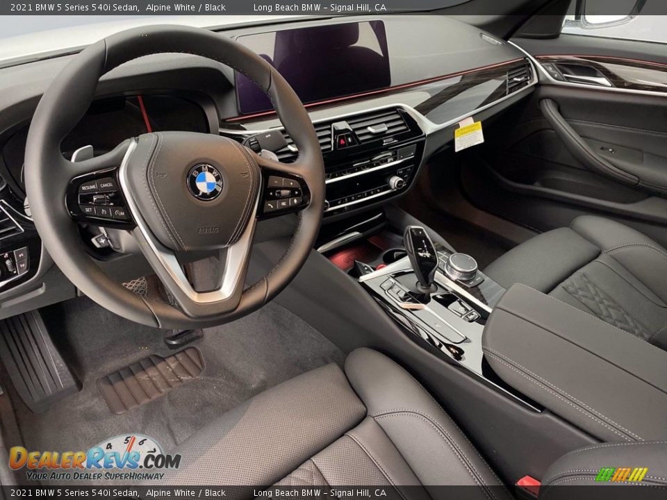 2021 BMW 5 Series 540i Sedan Alpine White / Black Photo #12