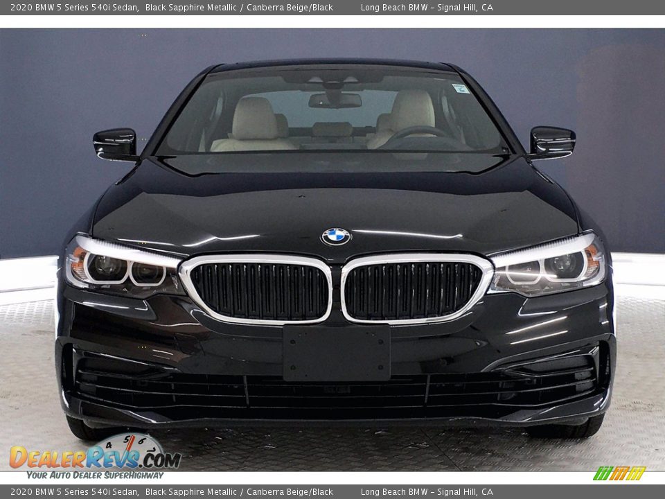 2020 BMW 5 Series 540i Sedan Black Sapphire Metallic / Canberra Beige/Black Photo #2