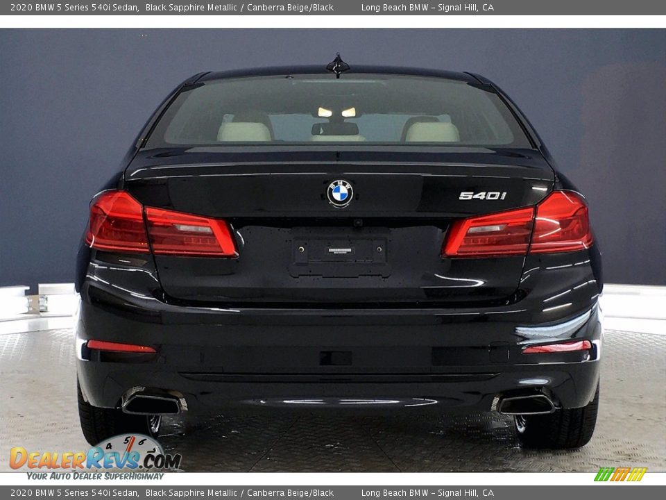 2020 BMW 5 Series 540i Sedan Black Sapphire Metallic / Canberra Beige/Black Photo #3