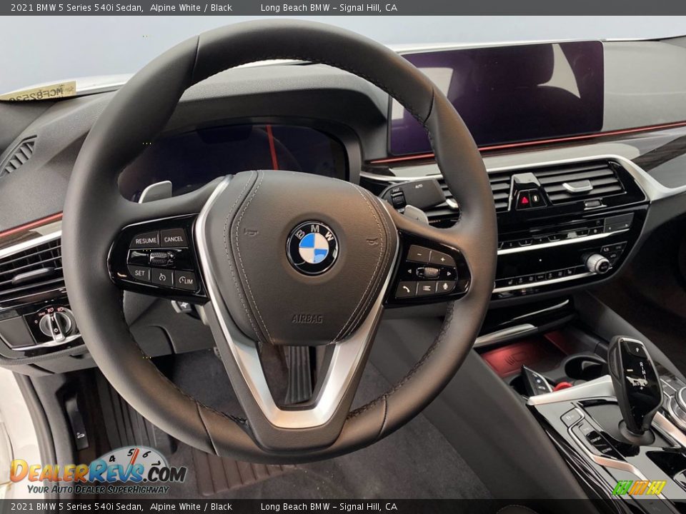 2021 BMW 5 Series 540i Sedan Alpine White / Black Photo #14