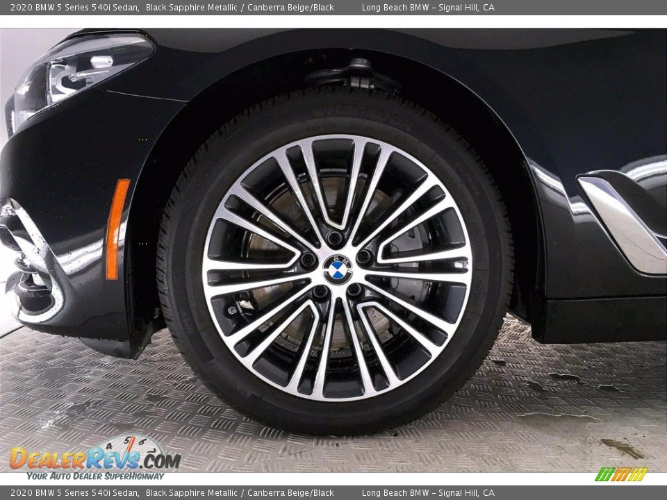 2020 BMW 5 Series 540i Sedan Black Sapphire Metallic / Canberra Beige/Black Photo #8