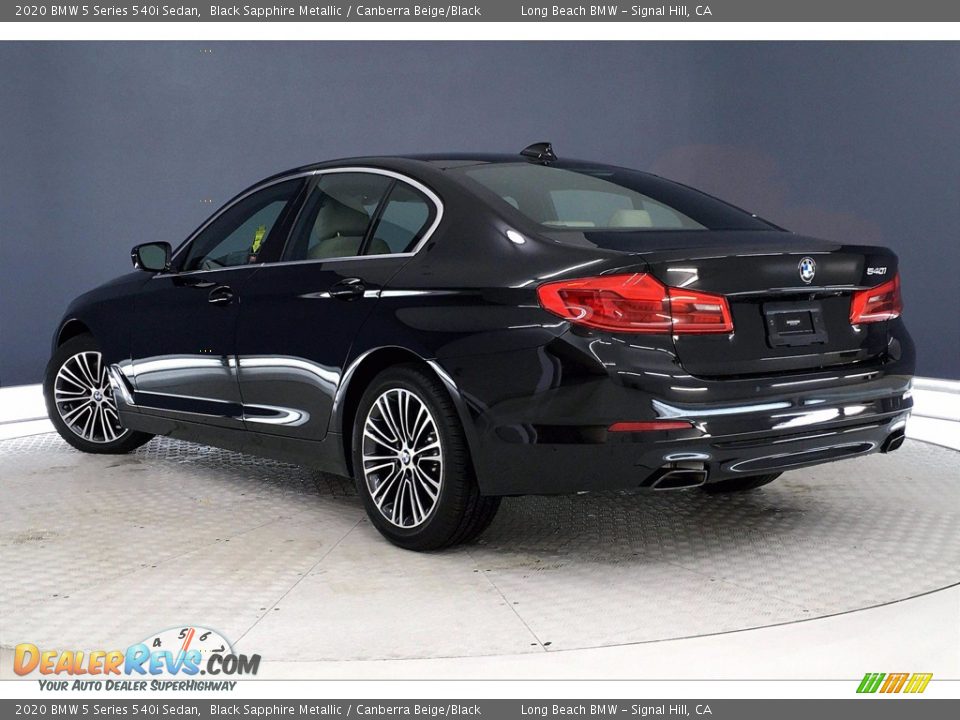 2020 BMW 5 Series 540i Sedan Black Sapphire Metallic / Canberra Beige/Black Photo #10