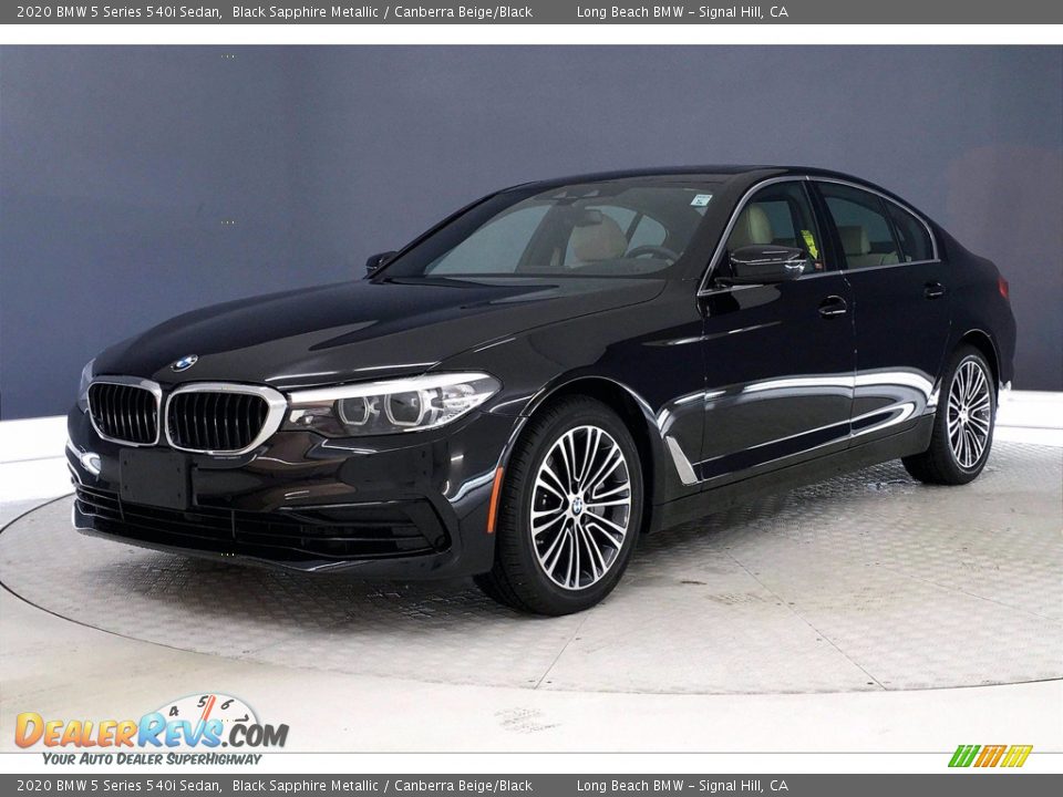 2020 BMW 5 Series 540i Sedan Black Sapphire Metallic / Canberra Beige/Black Photo #12