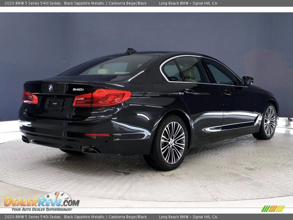 2020 BMW 5 Series 540i Sedan Black Sapphire Metallic / Canberra Beige/Black Photo #13