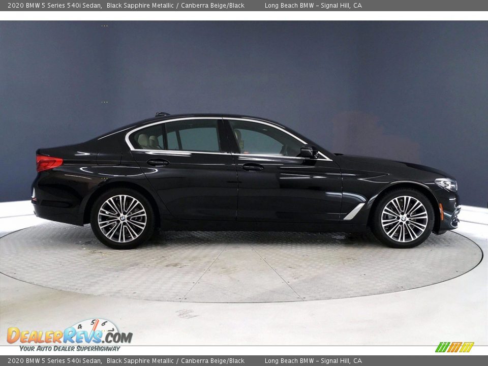 2020 BMW 5 Series 540i Sedan Black Sapphire Metallic / Canberra Beige/Black Photo #14