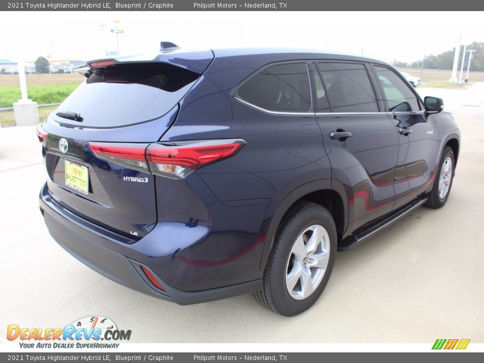 2021 Toyota Highlander Hybrid LE Blueprint / Graphite Photo #8