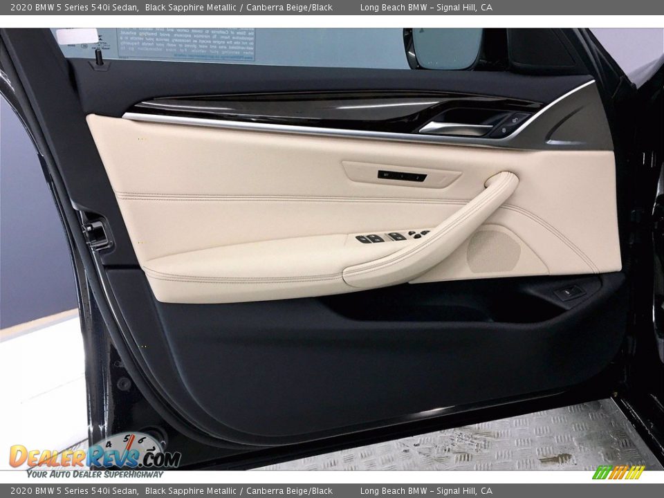 2020 BMW 5 Series 540i Sedan Black Sapphire Metallic / Canberra Beige/Black Photo #23