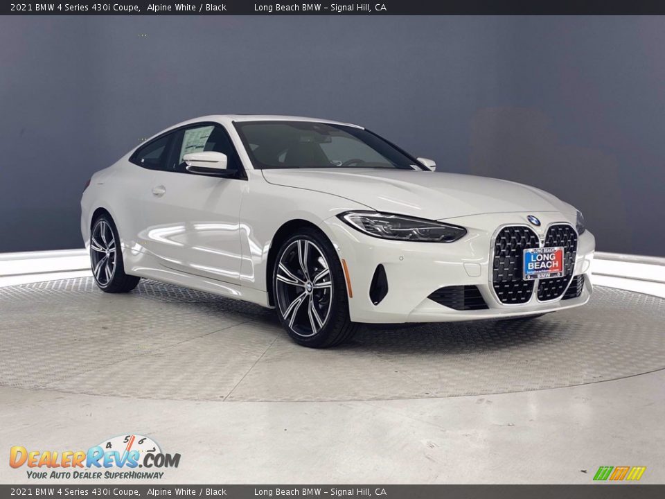 2021 BMW 4 Series 430i Coupe Alpine White / Black Photo #1