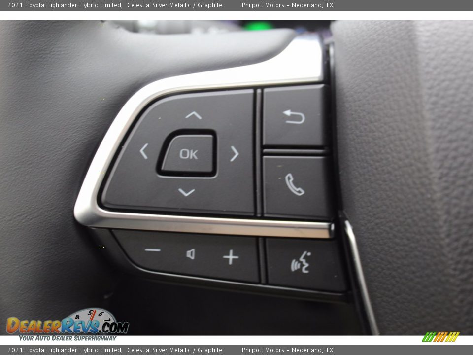 2021 Toyota Highlander Hybrid Limited Celestial Silver Metallic / Graphite Photo #11