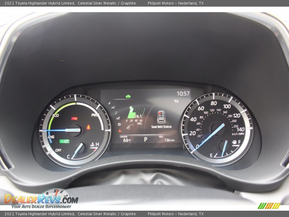 2021 Toyota Highlander Hybrid Limited Celestial Silver Metallic / Graphite Photo #13