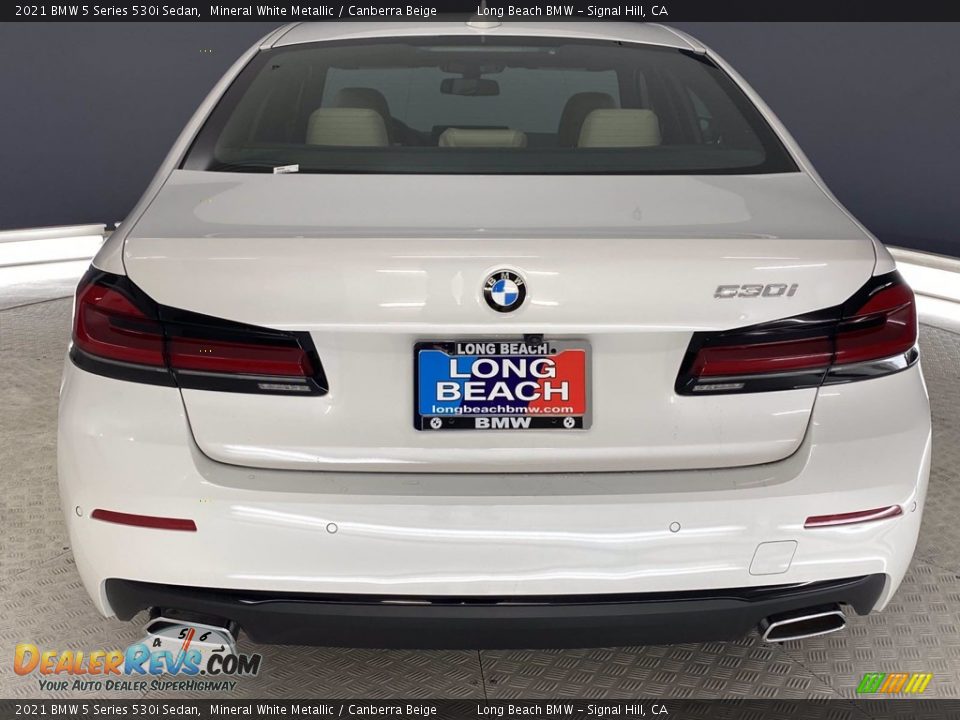 2021 BMW 5 Series 530i Sedan Mineral White Metallic / Canberra Beige Photo #11