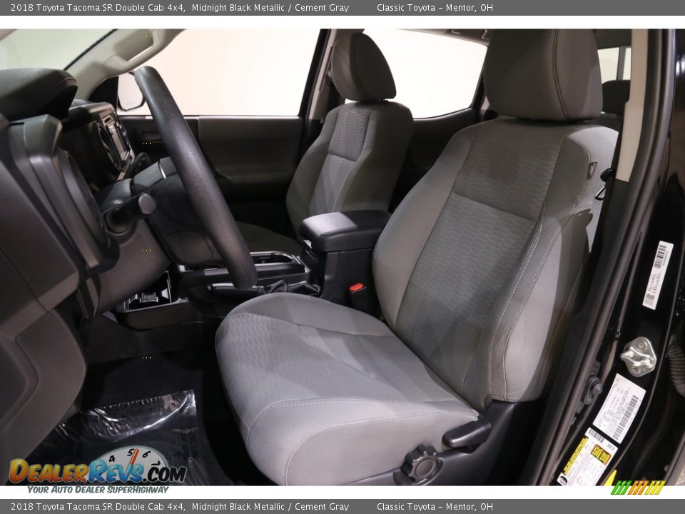 2018 Toyota Tacoma SR Double Cab 4x4 Midnight Black Metallic / Cement Gray Photo #5
