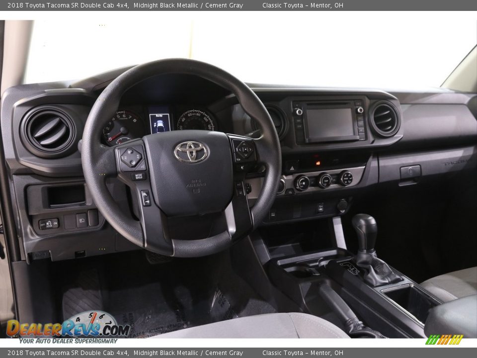 2018 Toyota Tacoma SR Double Cab 4x4 Midnight Black Metallic / Cement Gray Photo #6