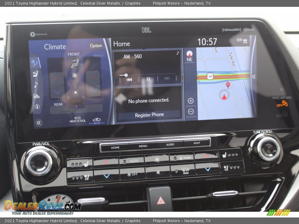 2021 Toyota Highlander Hybrid Limited Celestial Silver Metallic / Graphite Photo #15